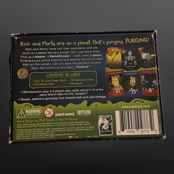 Rick and Morty Look Who's Purging Now Card Game 2-4 Players Ages 17+ - Picture 4 of 5